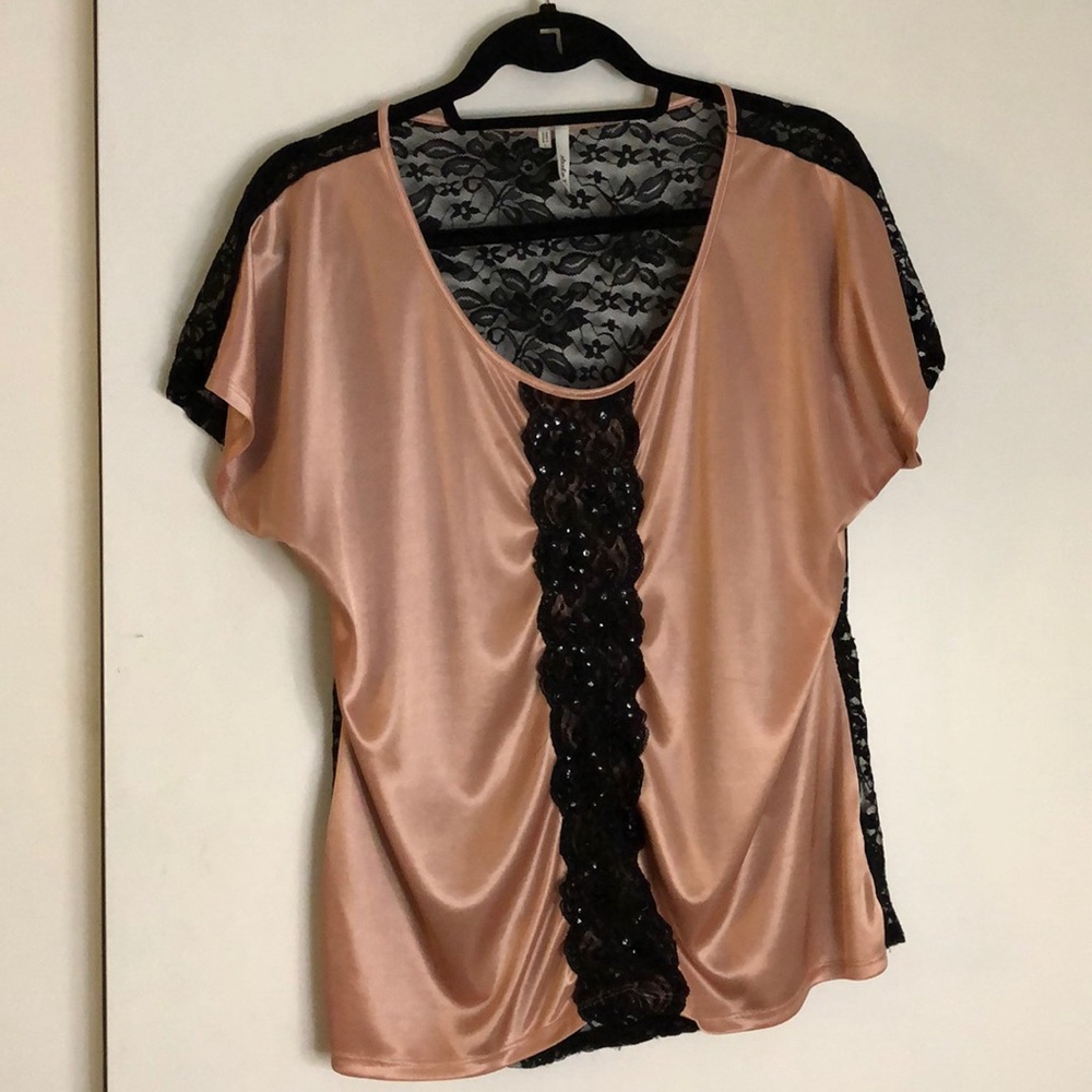Silk and lace shirt